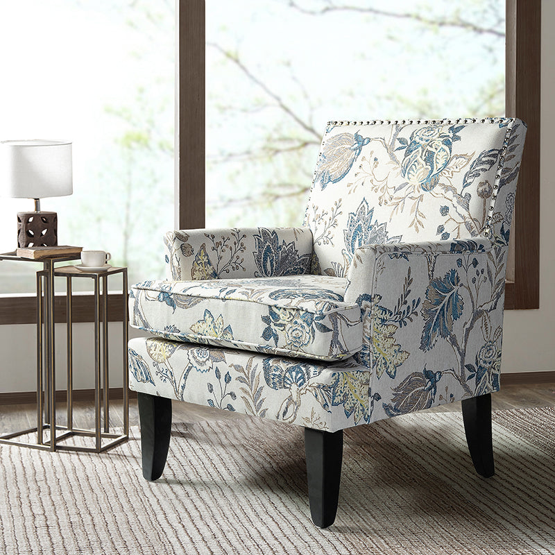 Bradley Armchair - Modern Accent Chair for Living Room, Bedroom & Office - Comfortable Upholstered Lounge Chair with Sturdy Wooden Legs - Perfect for Relaxing, Reading & Decorating Your Home