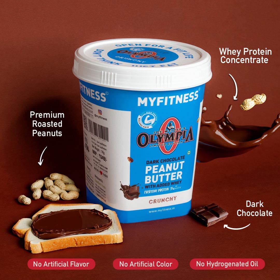 MYFITNESS All Natural Peanut Butter Chocolate Protein Spread - Non-GMO, Gluten-Free, No Preservatives - High Protein American Recipe (510g) | Perfect for Smoothies, Baking & Post-Workout Recovery