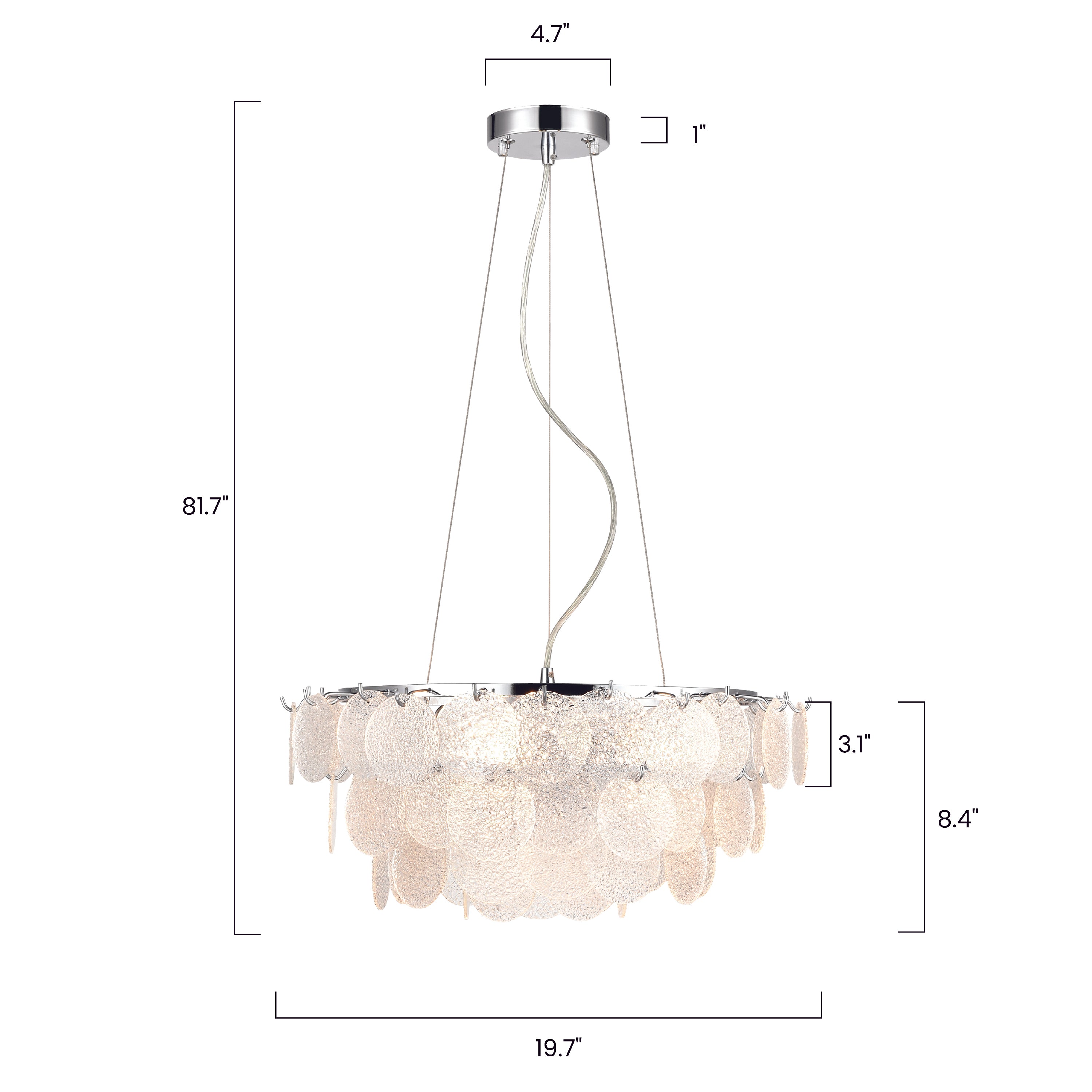 Elegant Crystal Chandelier Lighting Fixture - Modern Ceiling Light for Dining Room, Bedroom & Living Room Decor | Perfect for Home, Wedding & Luxury Interior Design