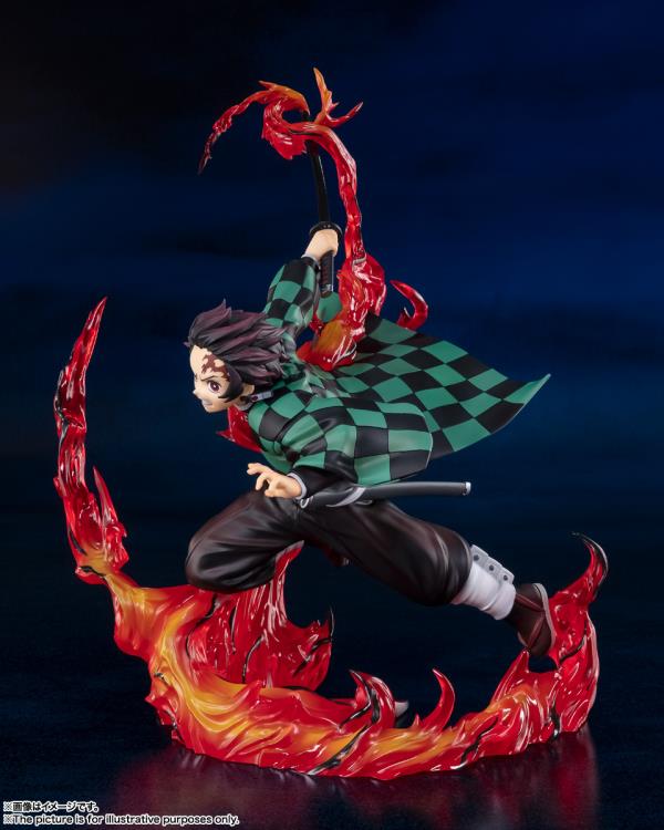 Figuarts Zero Demon Slayer: Kimetsu no Yaiba Kamado Tanjiro Total Concentration (Dance of the Fire God) Action Figure Statue - Anime Collectible for Display & Home Decor
