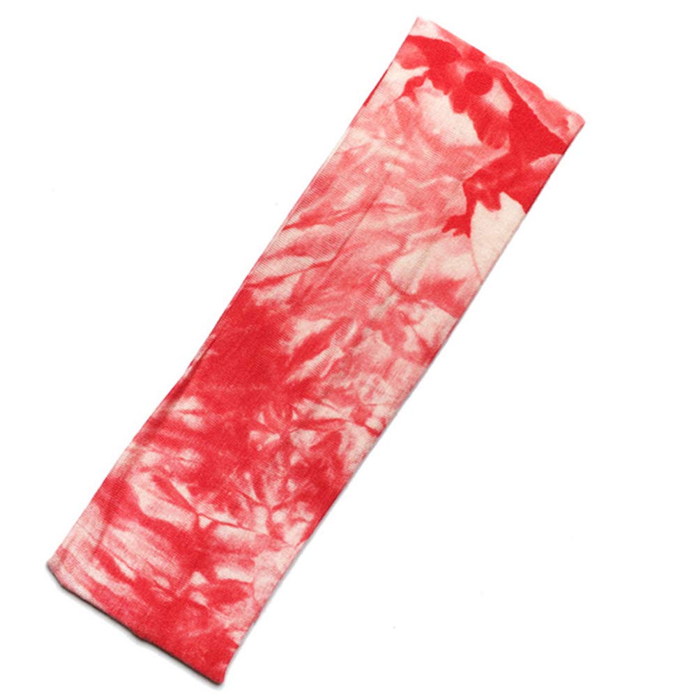 AkoMatial Women's Tie Dye Non-Slip Yoga Headband - Elastic Sweatband for Running, Workouts & Fitness - Breathable Hairband for Women (Purple) - Perfect for Yoga, Gym, Jogging & Active Lifestyles