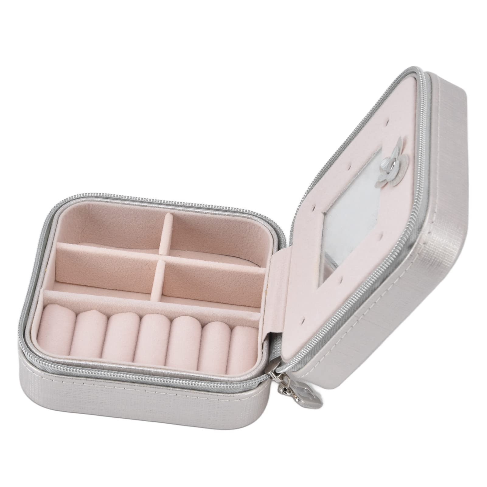 Premium Jewelry Organizer Box for Women - Large Capacity Travel Jewelry Case with Soft Lining, Removable Compartments & Lock - Perfect for Rings, Bracelets, Necklaces & Earrings Storage at Home or On The Go
