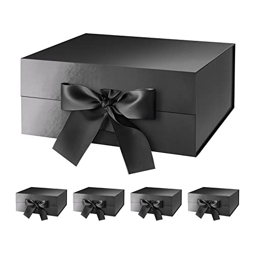 Black-Ribbon-9x6.5x3.8 Inches-Pack of 5