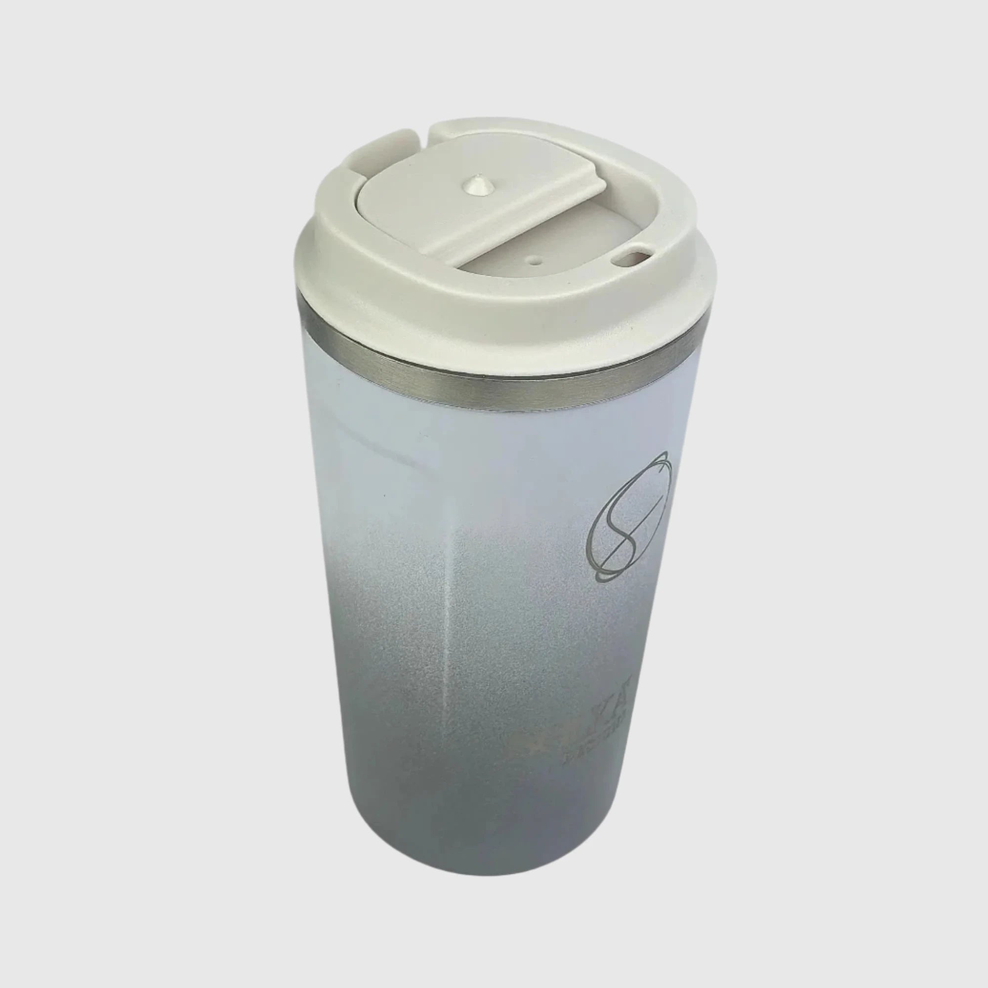 Premium Misty Grey Insulated Travel Coffee Mug - 500ml Stainless Steel Vacuum Flask - Perfect for Commuting, Camping & Office Use