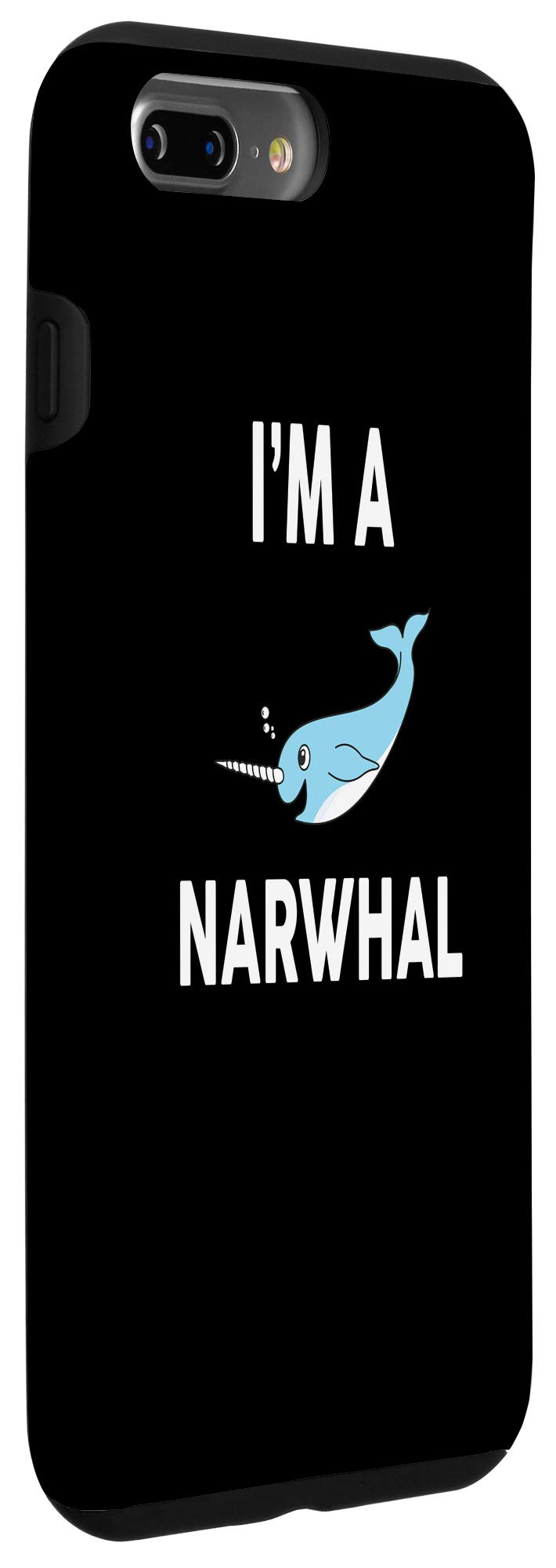 Funny Narwhal Phone Case for iPhone 7 Plus/8 Plus - Cute Unicorn Whale Design - Perfect for School, Work & Everyday Use