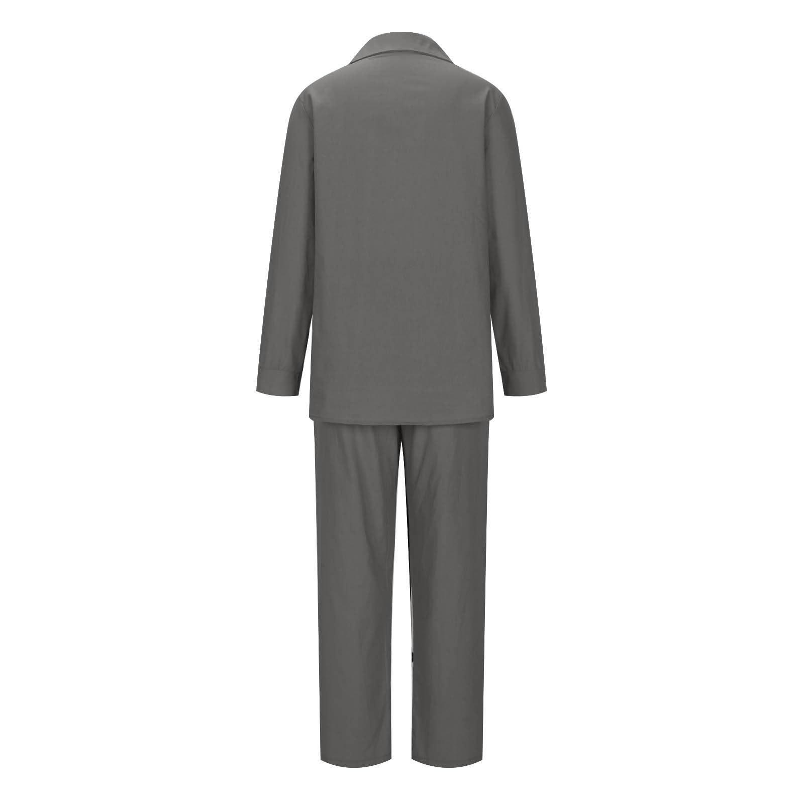 YMADREIG Women's 2-Piece Linen Outfit - Long Sleeve Button Down Shirt & Baggy Pants Set | Summer Casual Gauze Lounge Wear for Beach, Vacation & Relaxation