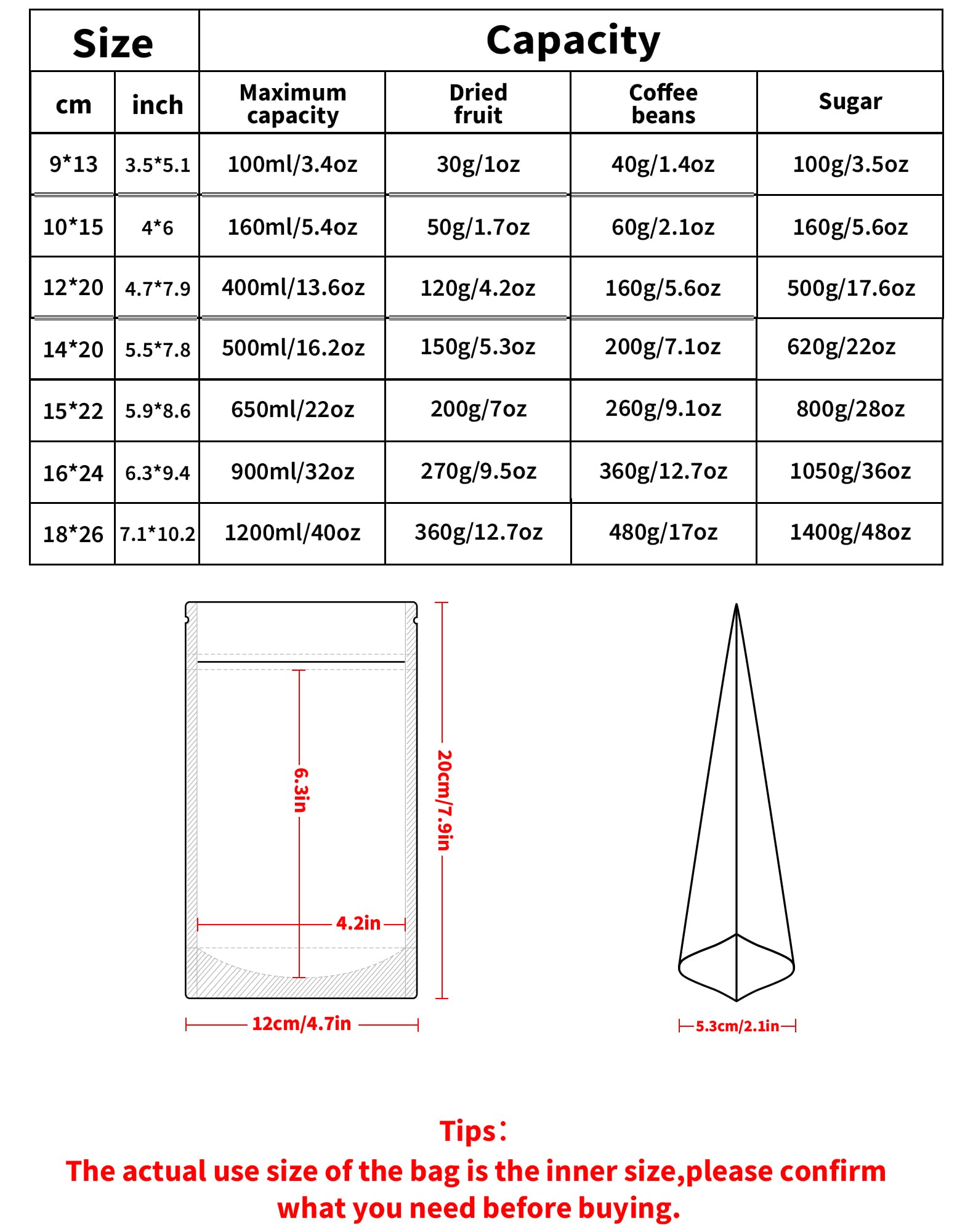 100 Pack Smell Proof Bags 4.7