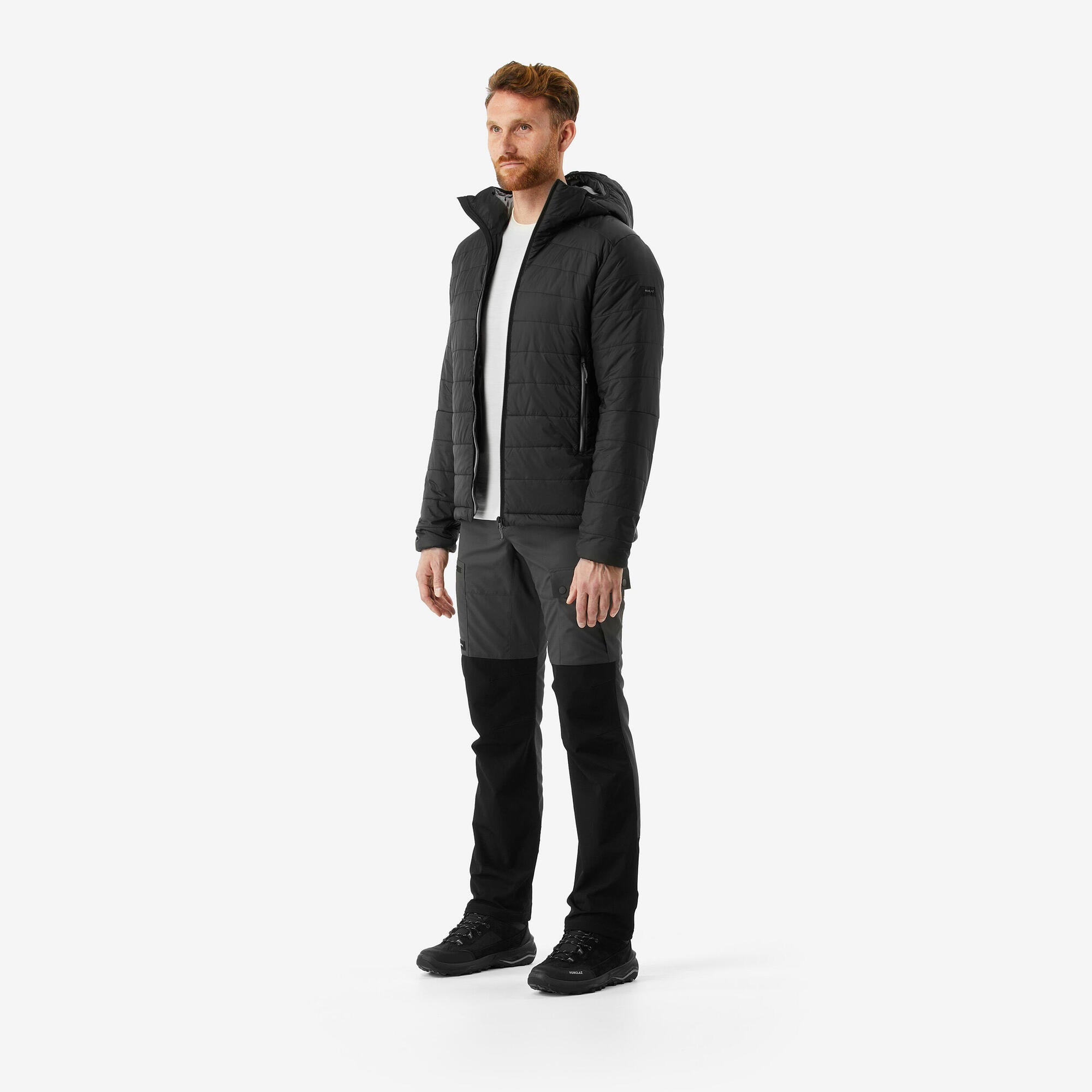 Forclaz Men's MT100 Lightweight Hooded Synthetic Jacket - Waterproof Hiking & Outdoor Adventure Gear for Camping & Travel