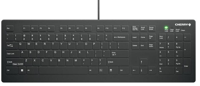 Disinfectable Medical Keyboard with Flat Key Profile - CHERRY (3 Colors) | Hygienic & Durable for Hospitals, Clinics & Healthcare Offices