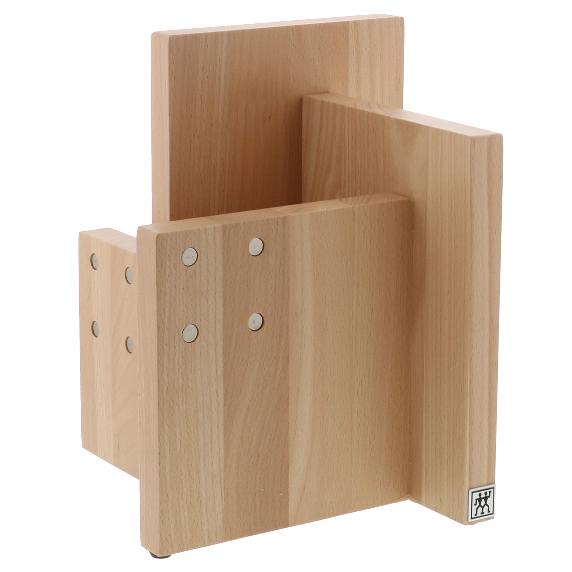 ZWILLING Premium Upright Magnetic Knife Block Holder - Natural Brown Wood - Secure Storage for Kitchen Knives - Perfect for Home Chefs & Professional Kitchens