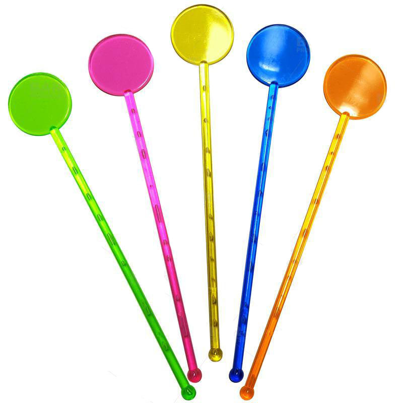 BarConic® Premium Cocktail Swizzle Sticks with Round Top - 12-Pack Stainless Steel Bar Stirrers for Mixing Drinks, Perfect for Home Bars, Cocktail Parties & Professional Bartending