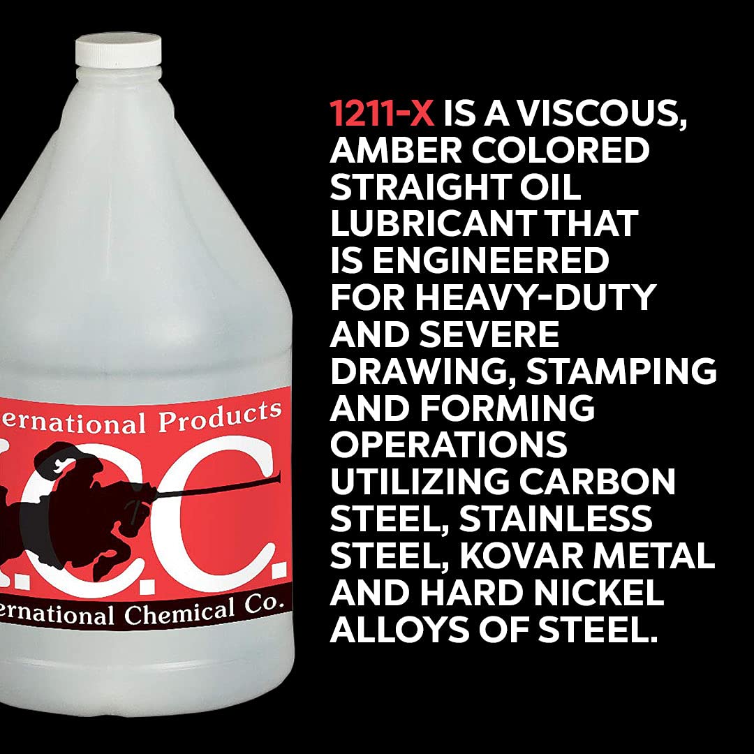 1211-X Extreme-Duty Chlorinated Straight Oil Drawing & Stamping Lubricant - 1 Gallon | Heavy-Duty Metal Forming, Deep Drawing & Stamping Operations | Industrial Metalworking & Manufacturing Applications