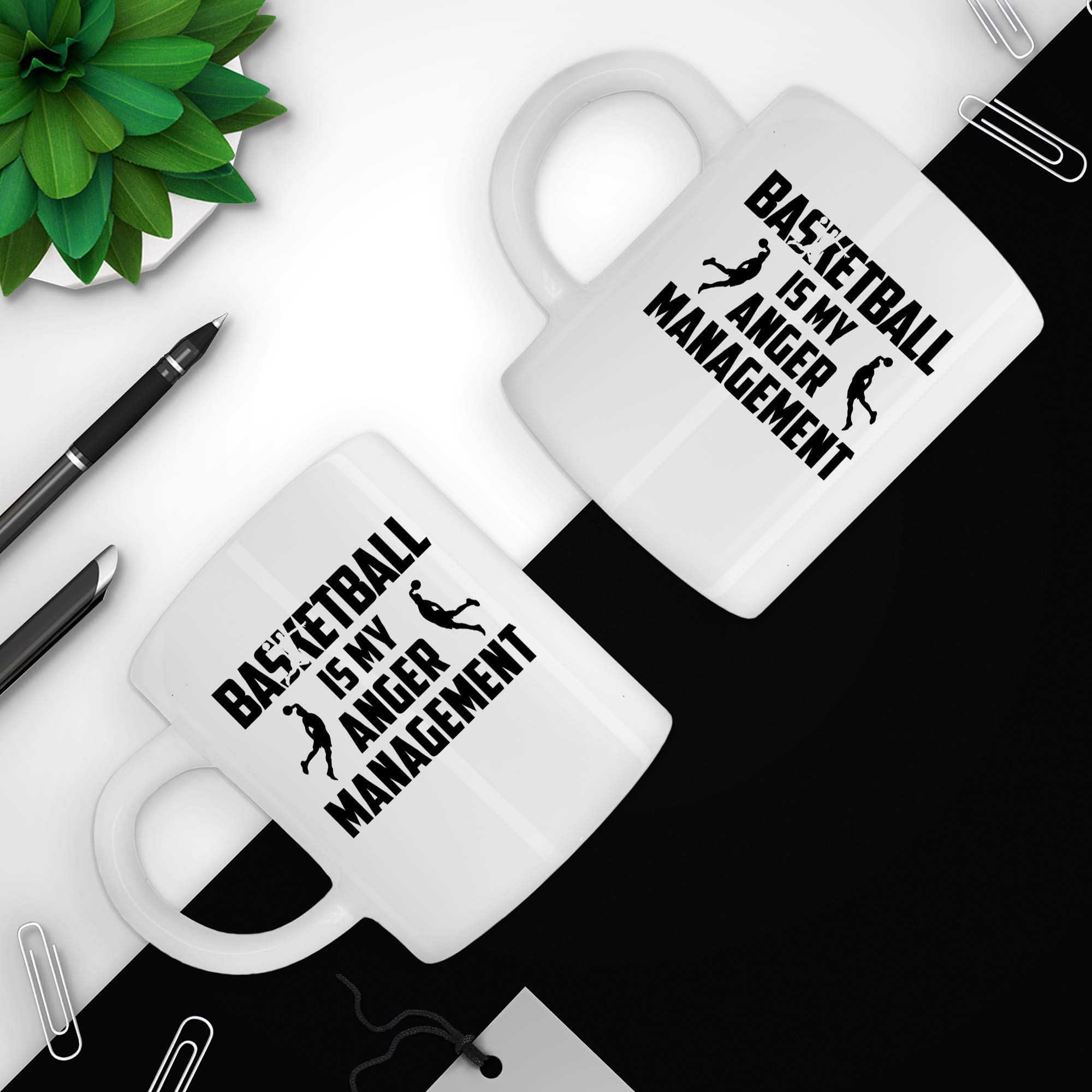 11oz Basketball Mug Cup - Perfect Gift for Basketball Players & Fans - Great for Coffee, Tea & Office Use