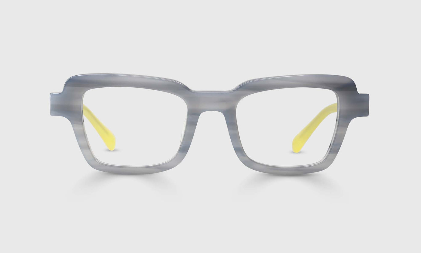 Large and In Charge Color 10 Watercolor Grey Front with Atomic Green Temples - Perfect for Fashionable Eyewear and Bold Style Statements