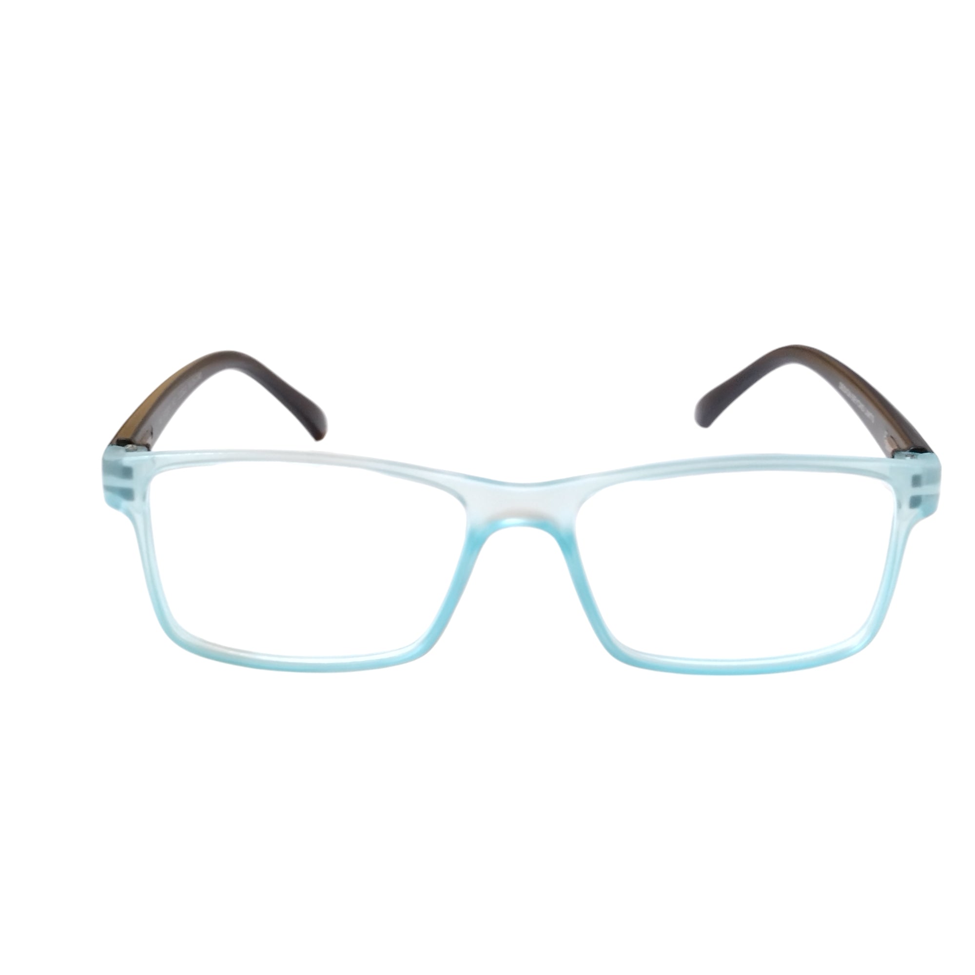 Rectangle Light Blue & Black Full Rim Eyeglass Frames 11804 - Stylish Reading Glasses for Men & Women, Perfect for Office, Driving, and Daily Wear