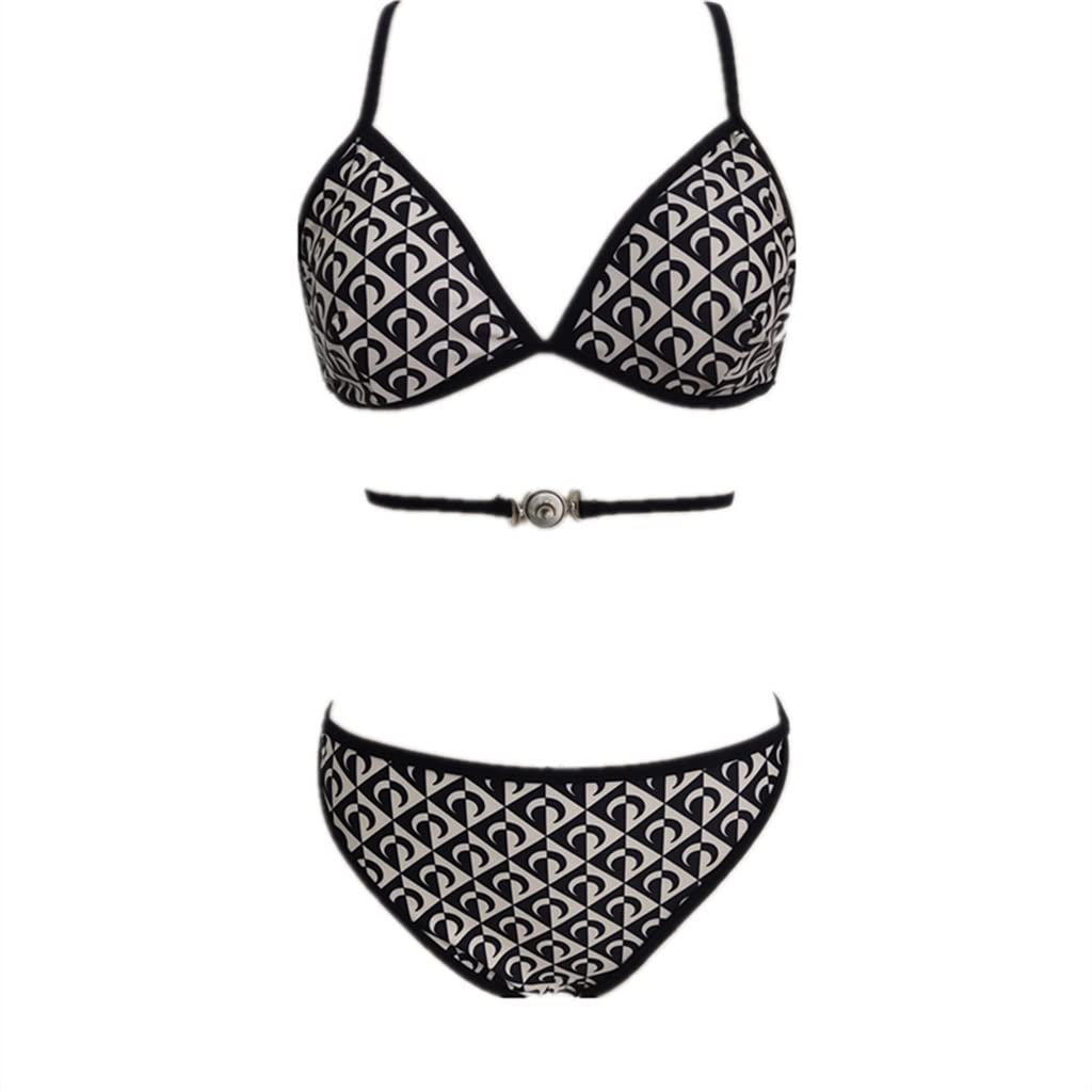 Sexy Straw Bikini Set - Bandage Print Two-Piece Swimsuit with High Cut Design for Women | Perfect for Beach Vacation, Pool Party & Summer Getaway (Color: A, Size: L)