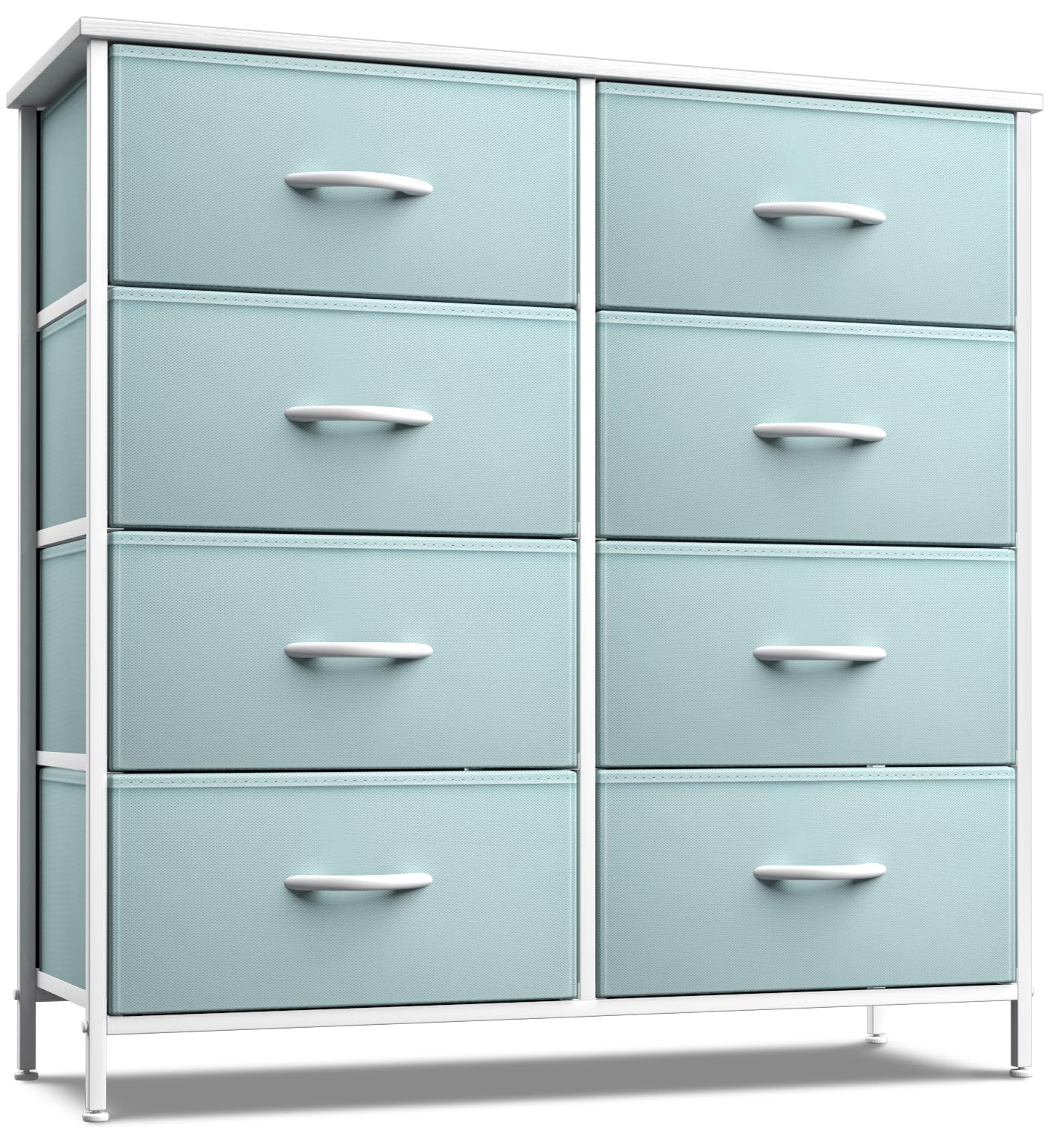 Sorbus 8-Drawer Kids Dresser Organizer - Sturdy Storage Chest for Clothes, Toys & Accessories - Perfect for Bedroom, Nursery, Closet & Playroom (Aqua Blue, 31.5