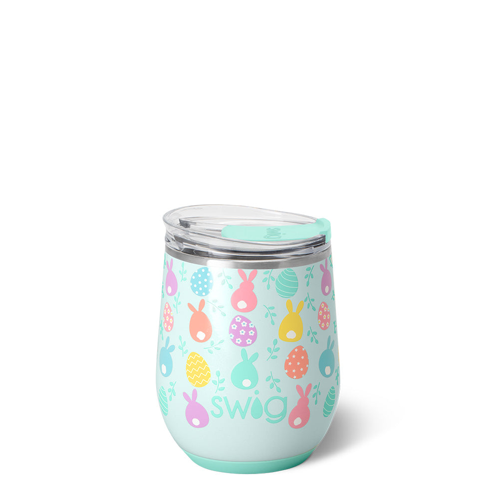 Easter Egg Hunt Stemless Wine Glass 12oz - Fun Party Cup for Easter Celebrations, Wine Tasting, and Holiday Gatherings
