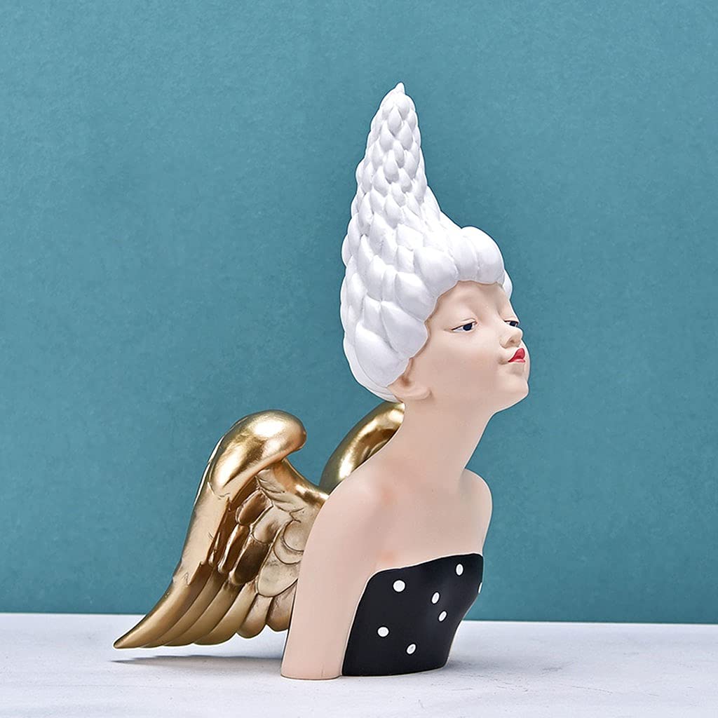 Heart Angel Girl Sculpture - Creative Desktop & Home Decor for Living Room, Office, Bedroom - Perfect Gift for Girls, Women, Romantic Home Decoration