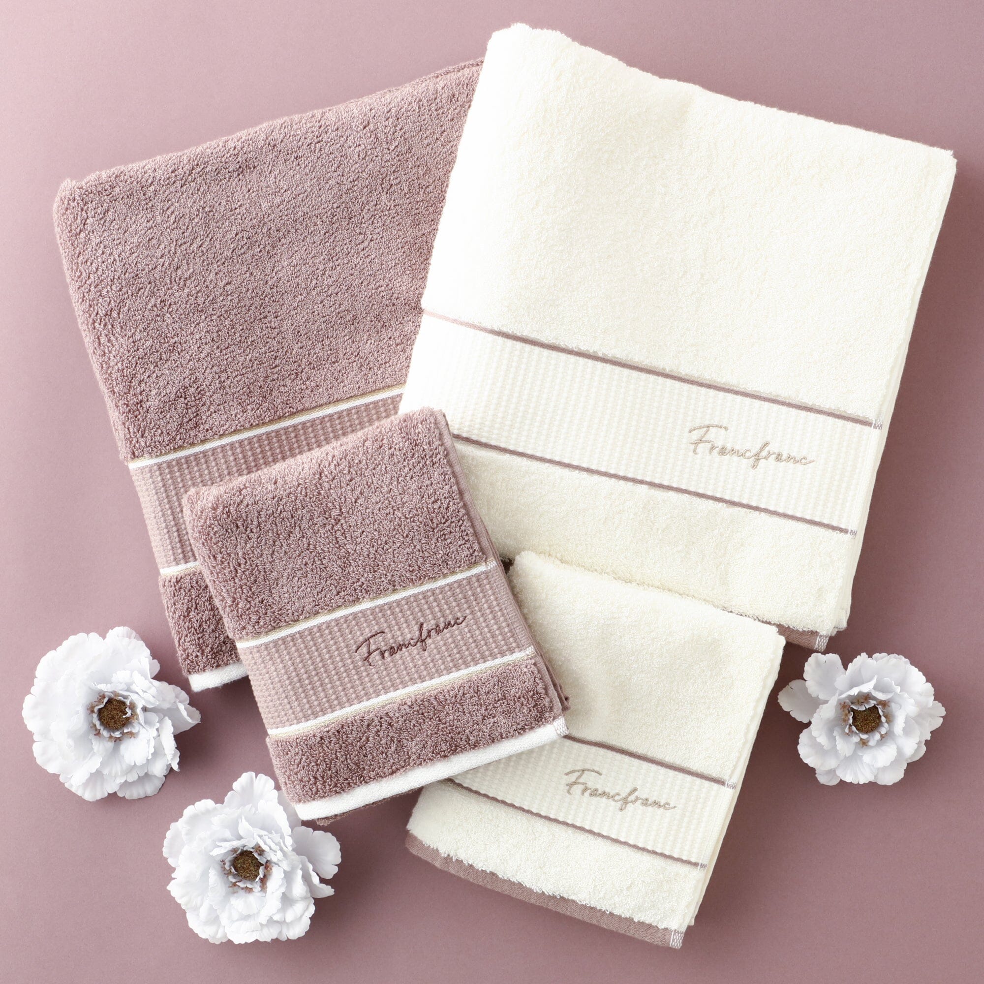 Premium White Logo Face Towel - Soft & Absorbent for Gym, Spa, and Travel - Bulk Pack of 12