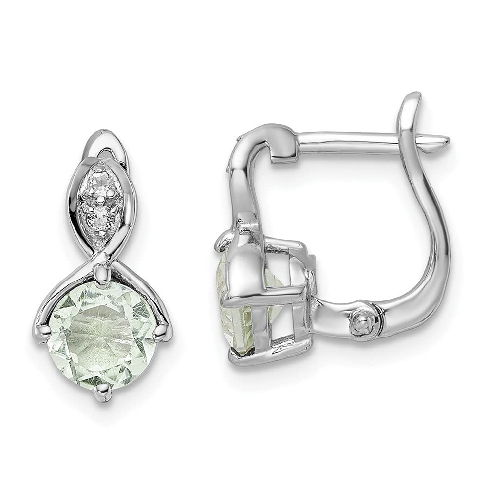 Sterling Silver Gemstone Hinged Dangle Earrings for Women - Elegant Fine Jewelry Gift for Birthday, Anniversary & Special Occasions