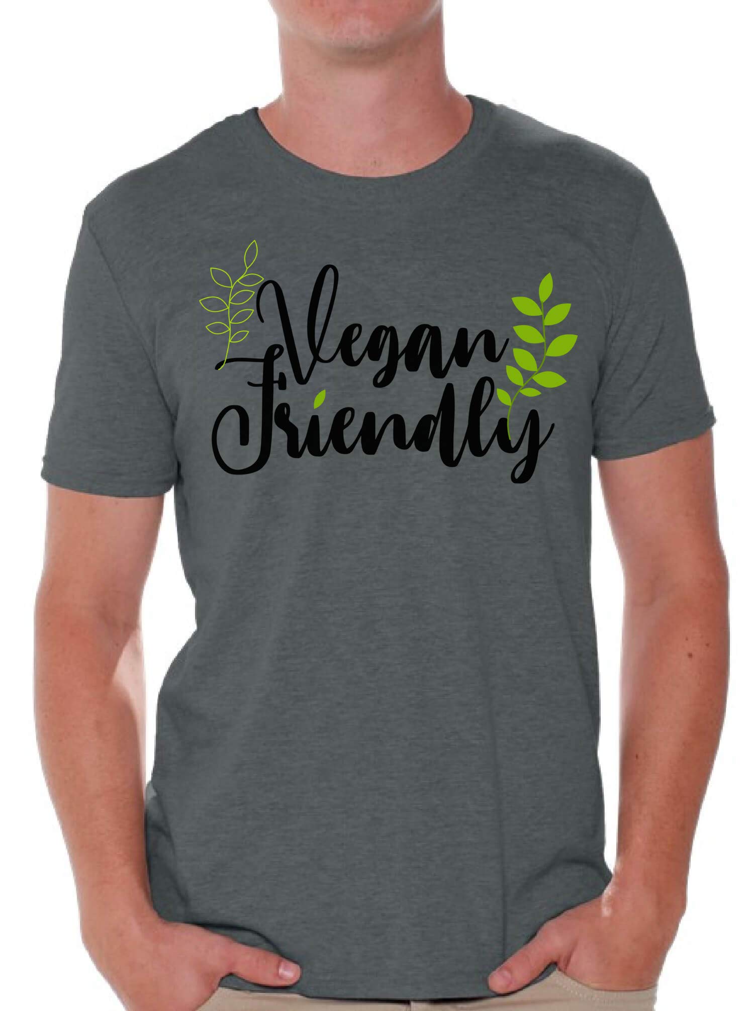 Awkward Styles Vegan Friendly T-Shirts for Men - 100% Cotton Vegetarian Mens Tees - Eco-Friendly Casual Wear for Everyday & Gym