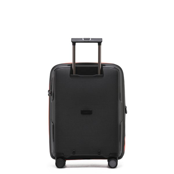 Tosca TCA510 Bel Air 20-Inch Small Cabin Spinner Hard Suitcase - Black/Orange | Lightweight Carry-On Luggage for Air Travel & Weekend Getaways