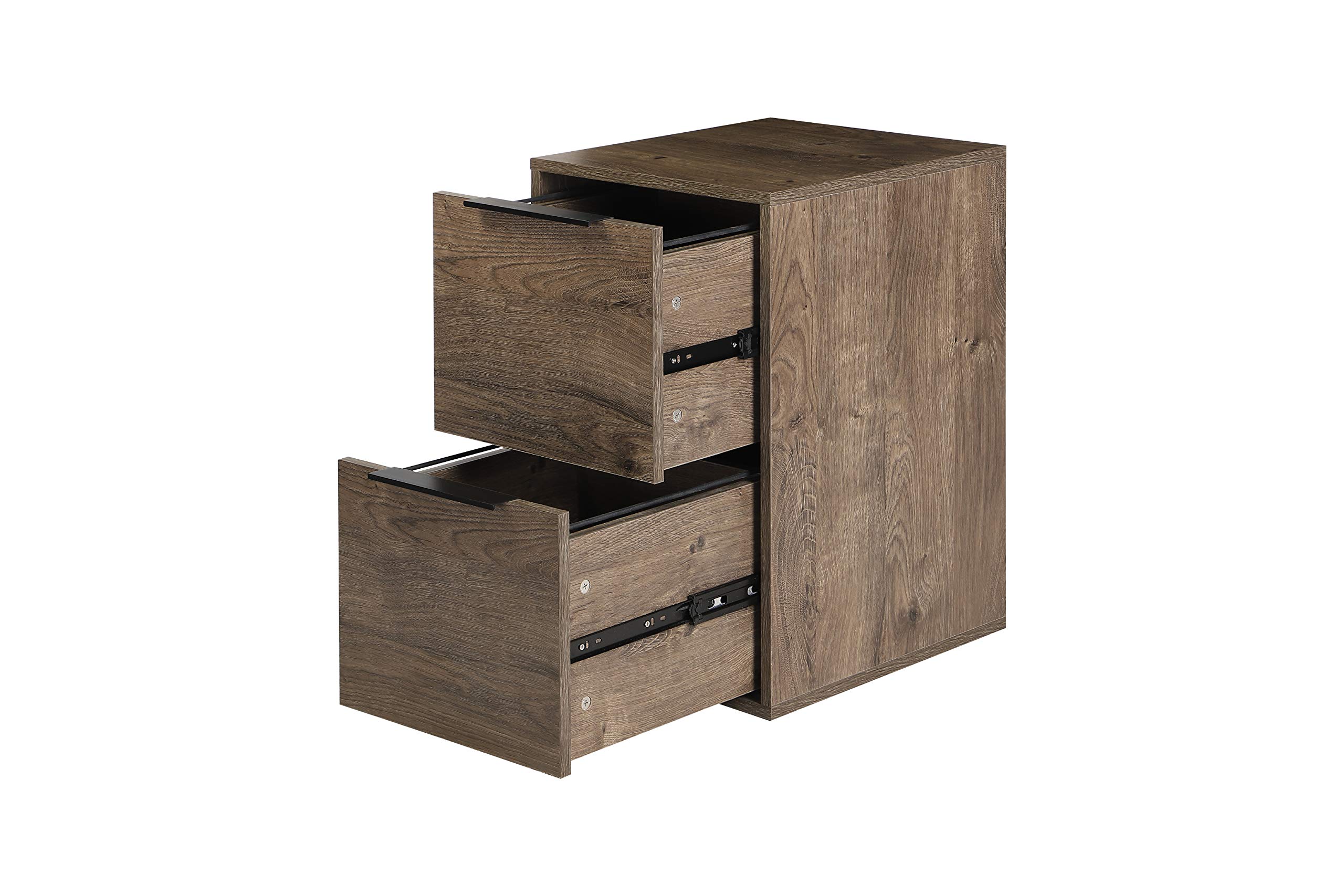2-Drawer Wooden File Cabinet for Letter Storage - Home Office Organization & Document Filing Solution