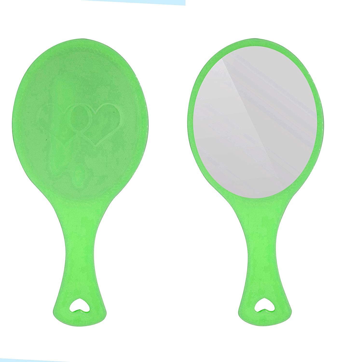 SIYAA Hand Mirror with Comb Set for Women and Girls - Portable Travel Vanity Mirror & Hair Comb Kit (Yellow) - Perfect for Makeup, Hair Styling, Travel & Gift Giving