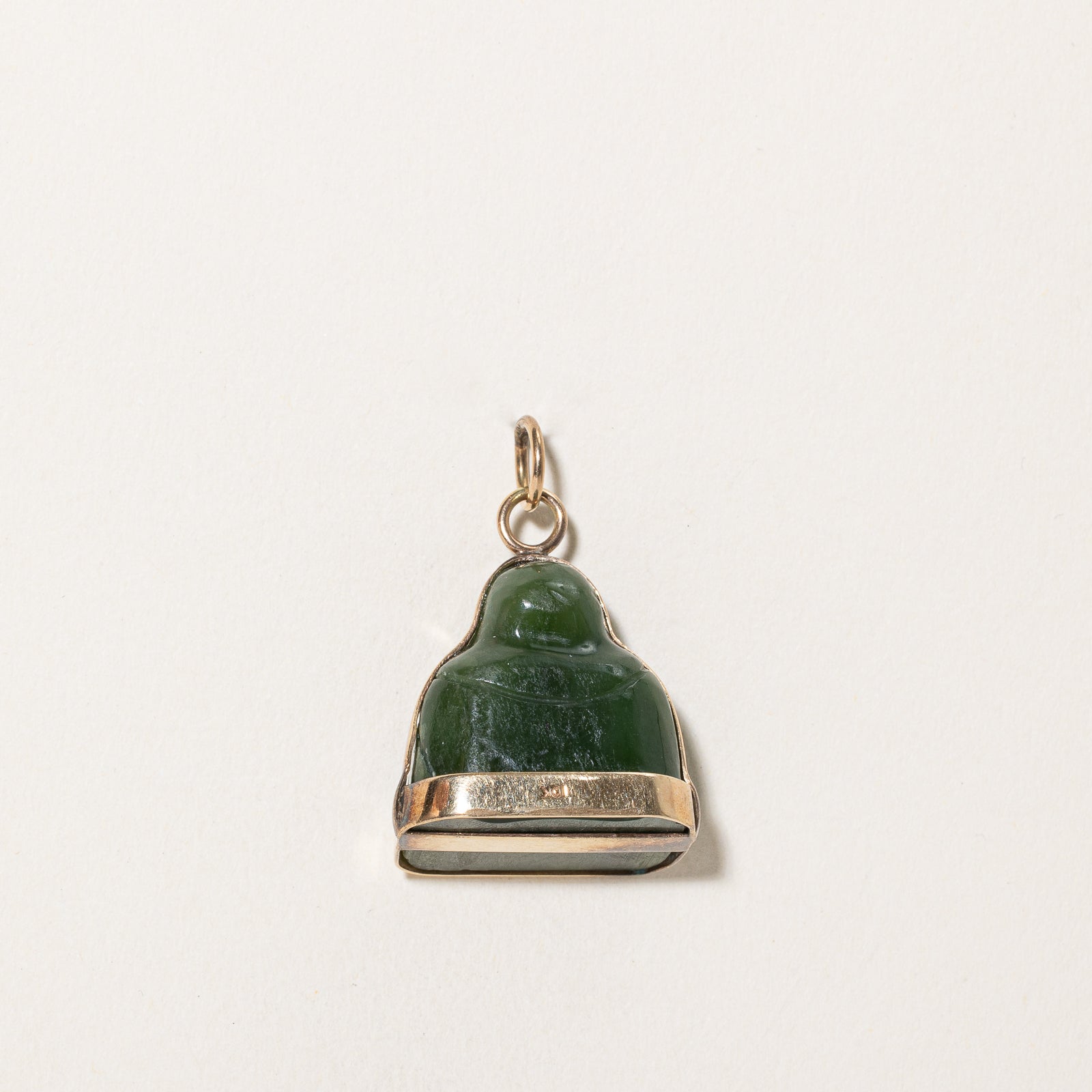 36.00ct Natural Nephrite Jade Buddha Pendant - Handcrafted Spiritual Jewelry for Meditation, Yoga & Positive Energy