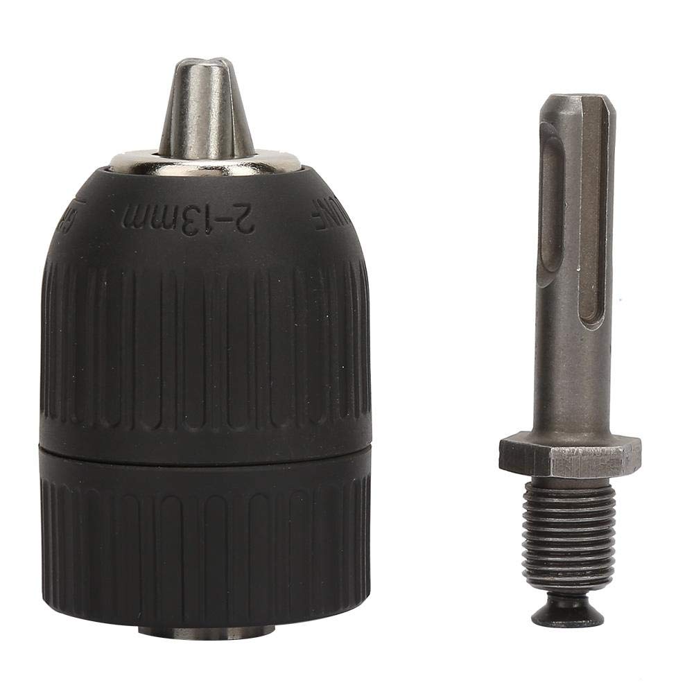 YWBL-WH 2.0-13mm Keyless Drill Chuck with 1/2-20UNF & SDS Round Shank Adapter - Perfect for Power Drills, Woodworking, and Metalworking Projects