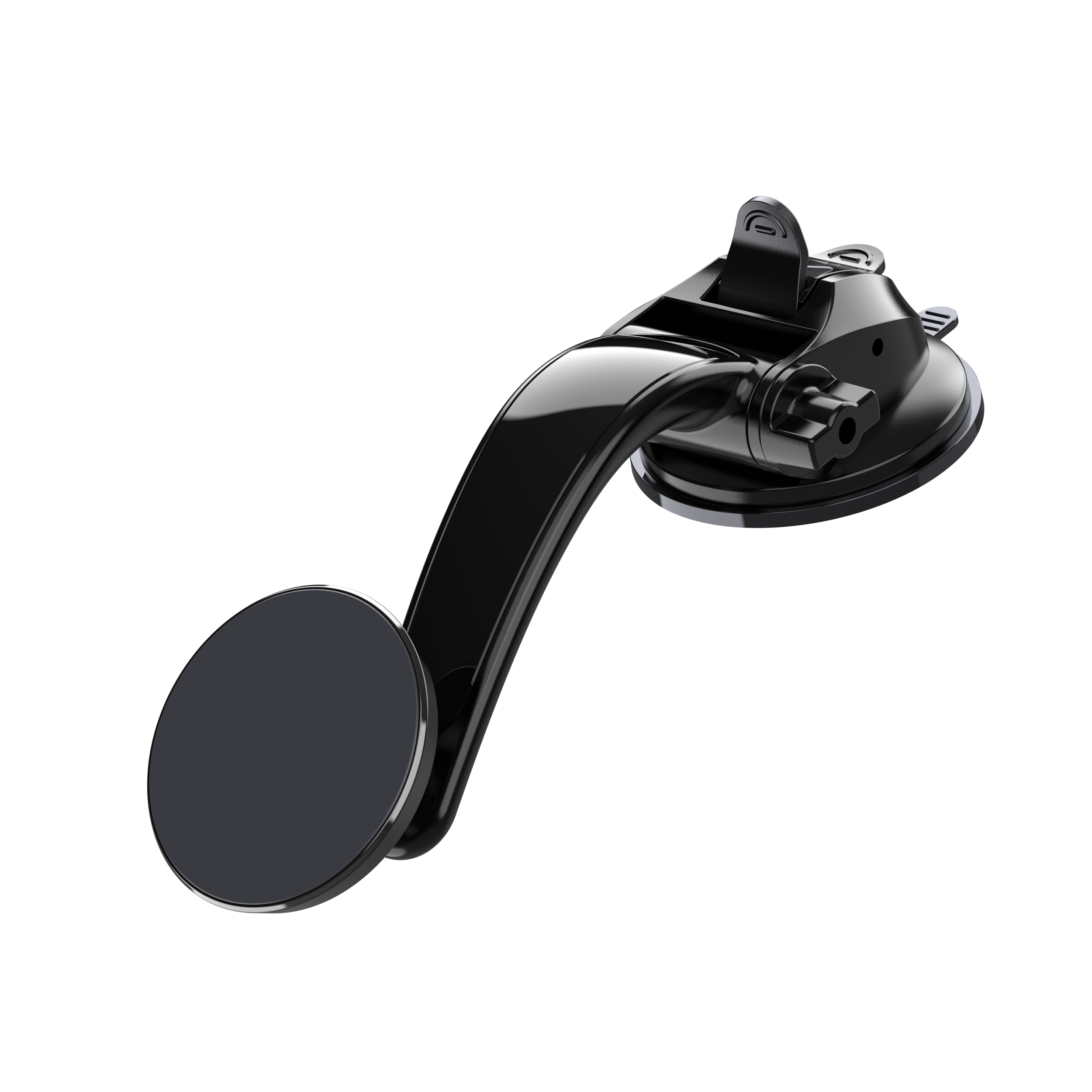 Strong Magnetic Car Phone Mount Holder - 360° Adjustable Rotation with Suction Cup Base for iPhone, Samsung & Smartphones - Perfect for GPS Navigation & Hands-Free Driving