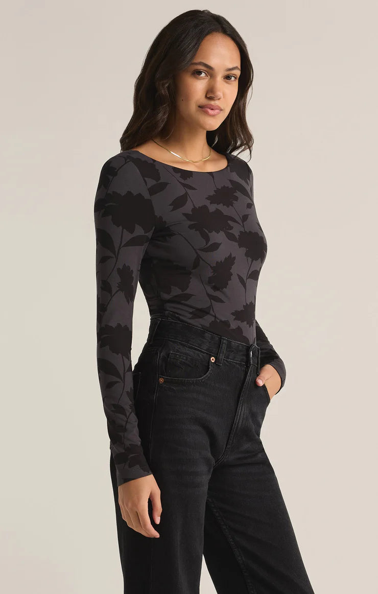 Z Supply Baela Floral Bodysuit for Women - Comfortable Stretchy One-Piece Outfit, Perfect for Casual Wear, Layering & Summer Outfits