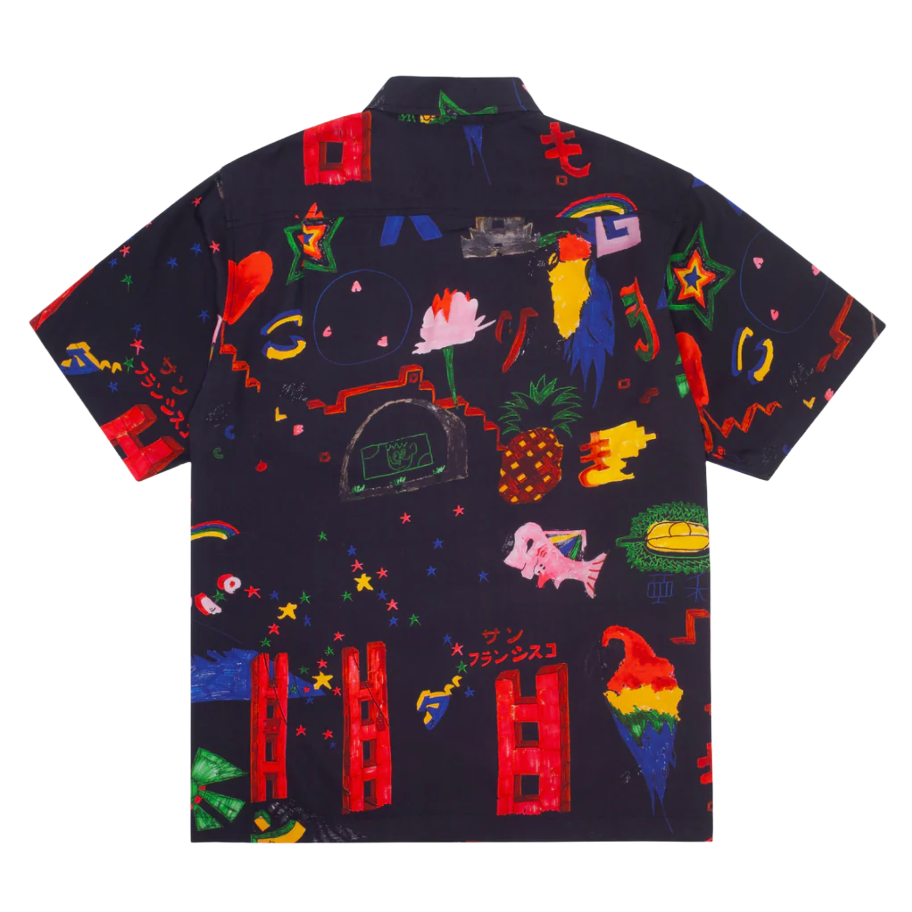 GX1000 Panda Print Rayon Shirt for Men - Soft & Comfortable Casual Button Down Shirt - Perfect for Streetwear, Cosplay, and Anime Conventions