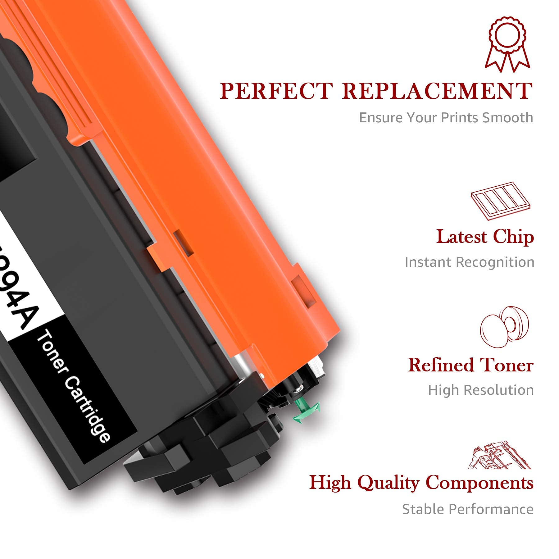 HP 94A CF294A Compatible Toner Cartridge (2-Pack, Black) - Replacement for HP M118dw/M148dw/M148fdw/M149fdw Printers | High-Yield Printing for Office & Home Use