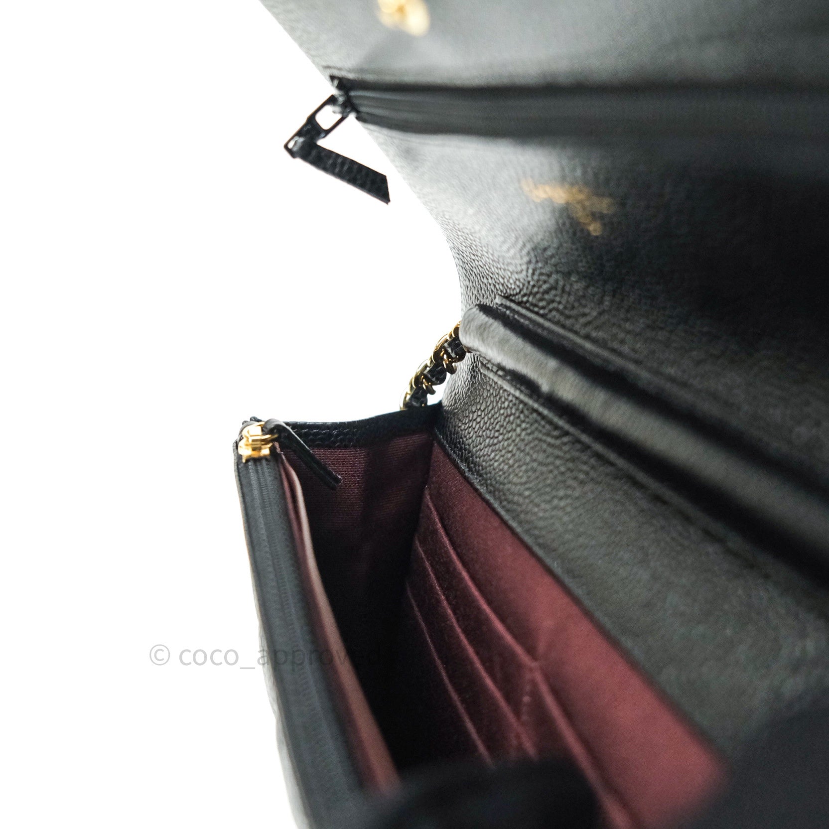 Chanel Caviar Quilted Wallet on Chain WOC Black Gold Hardware - Luxury Crossbody Bag for Women, Perfect for Evening Events & Daily Use