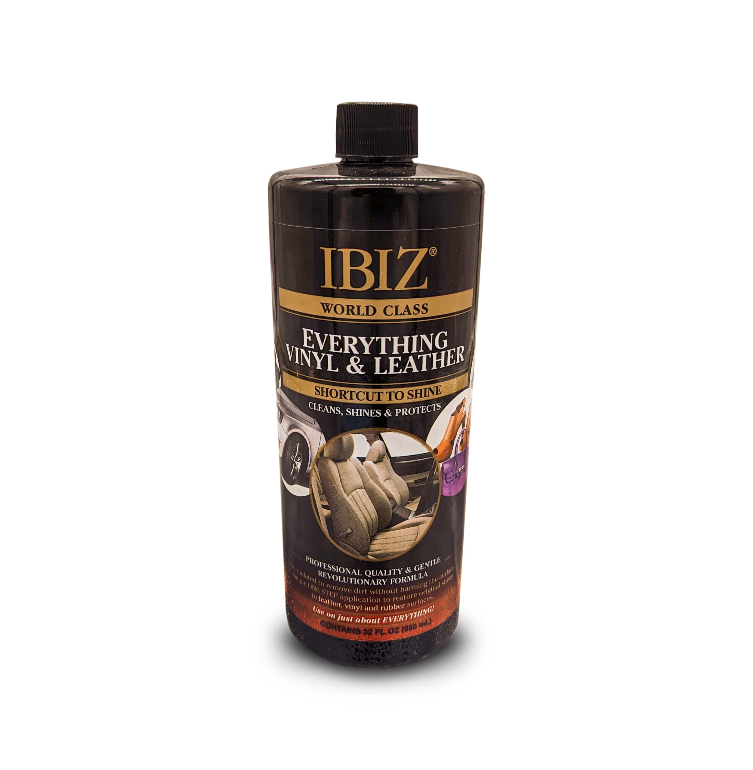 IBIZ® Premium Leather Cleaner for Car Seats, Couches & Vinyl - Professional Grade, Easy-to-Use Formula for Auto & Home Use | Perfect for Cars, Trucks, Sofas & Furniture Care