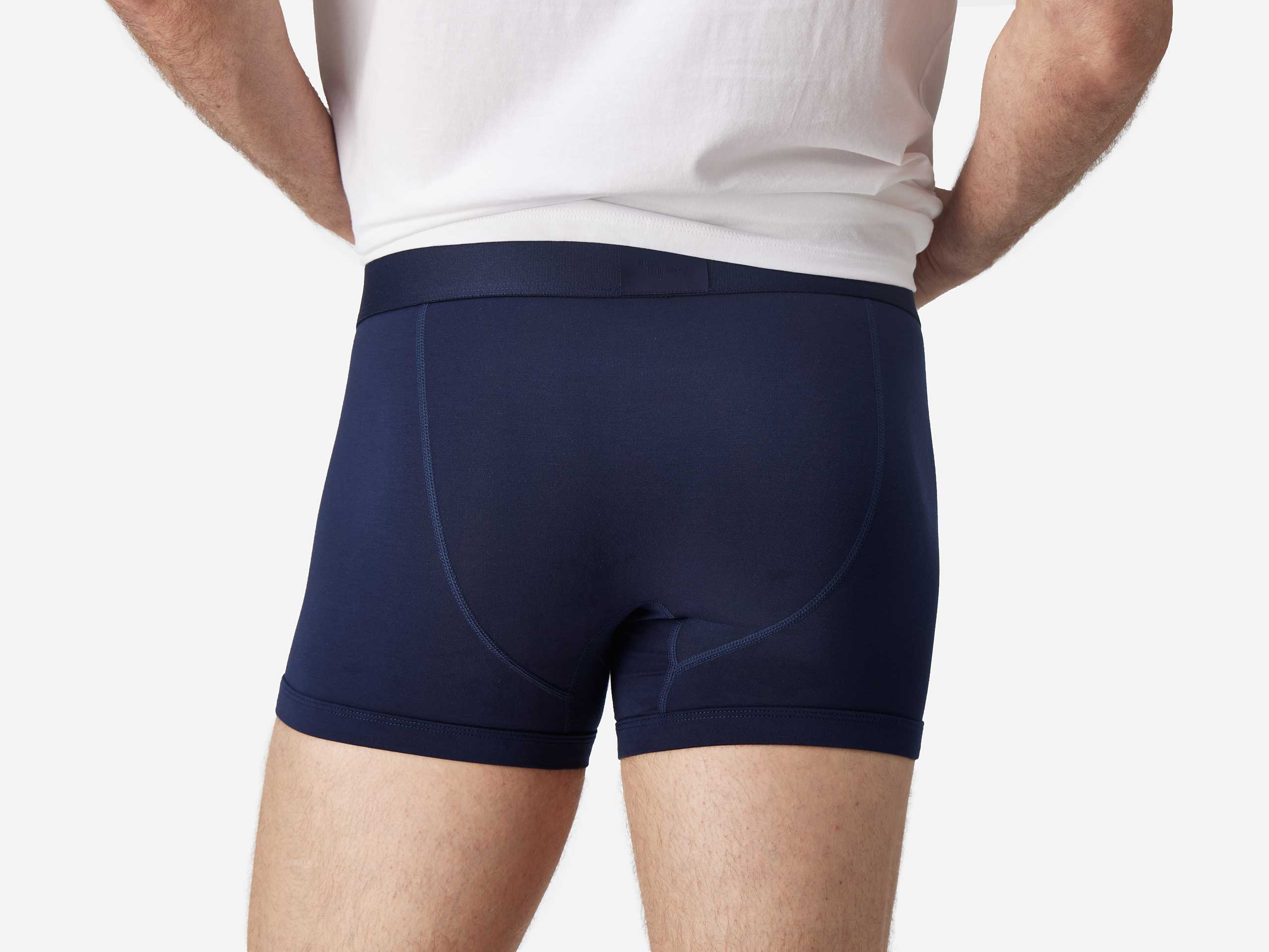 Men's Comfortable Boxer Briefs - Navy Blue Cotton Underwear for Daily Wear & Active Lifestyles