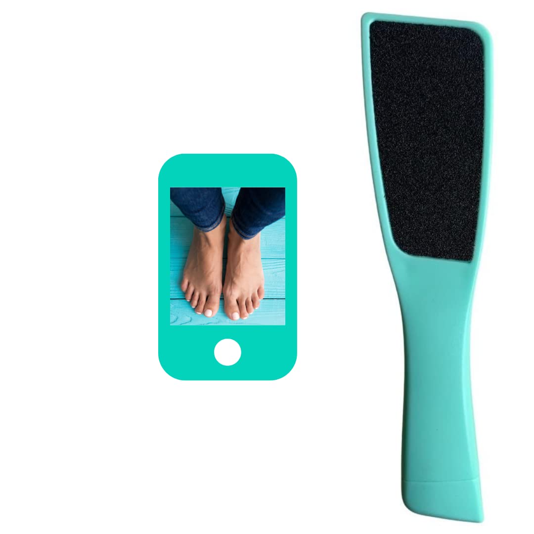TIAMO Plastic Foot Scrubber & Callus Remover - Pedicure Tool for Men & Women - Dead Skin Exfoliator - Foot File & Massager (23cm x 6cm) - Perfect for Home Spa, Pedicure & Soft Feet Care