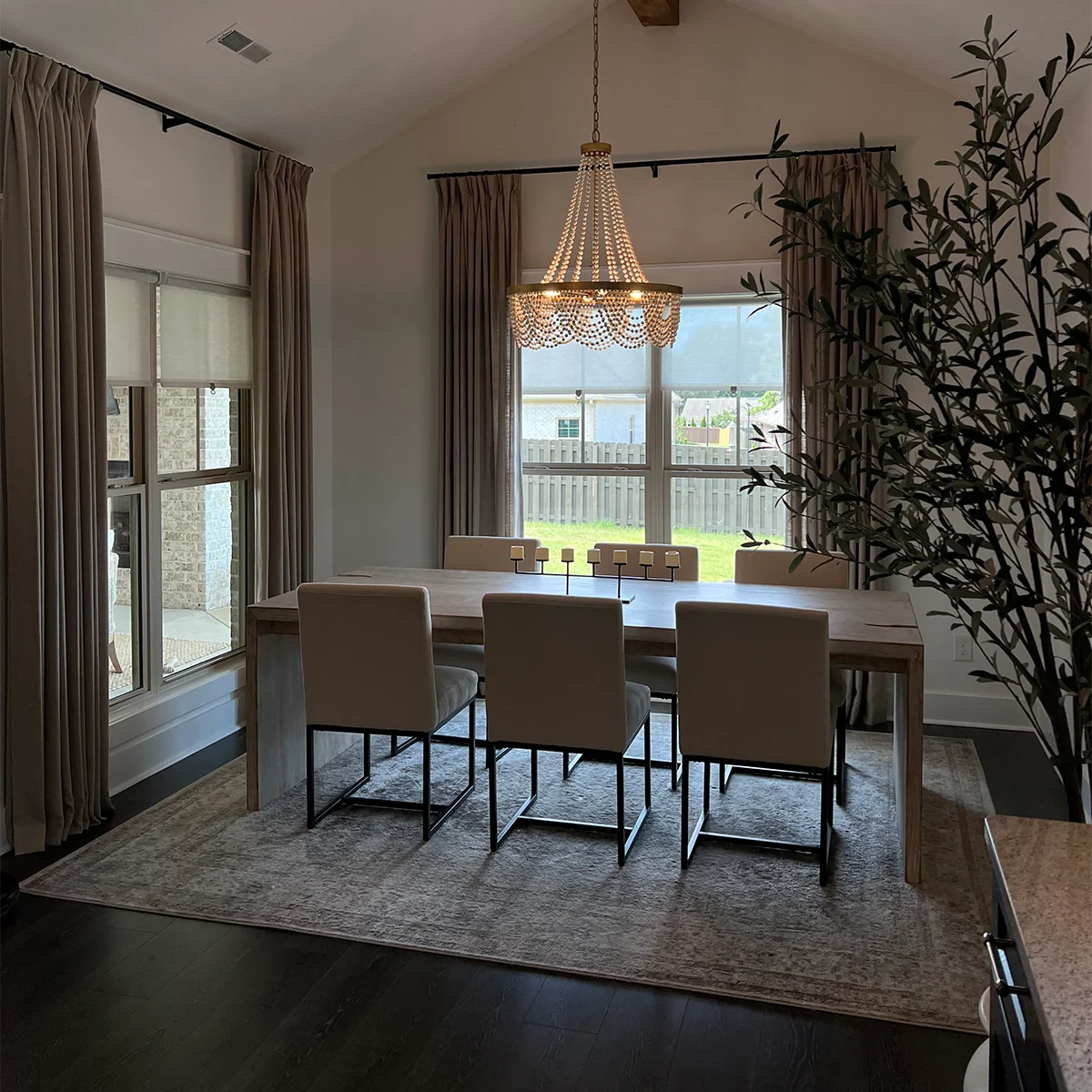 Pinch Pleated Blackout Curtains - 100% Linen Custom Drapes in Grey & Beige | Modern Thermal Insulated Window Treatments for Living Room & Bedroom