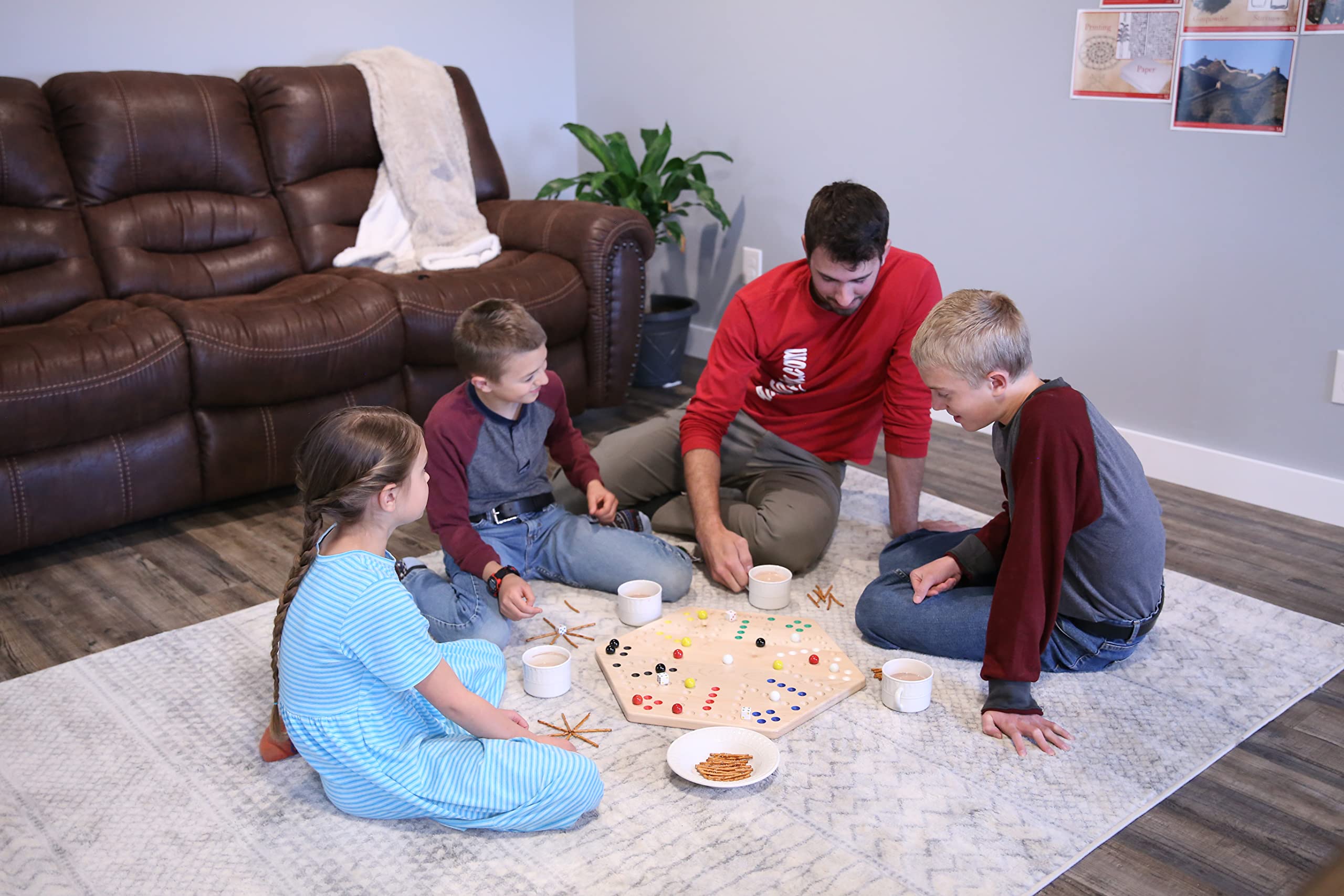AmishToyBox.com Wahoo Marble Game Board Set - 16