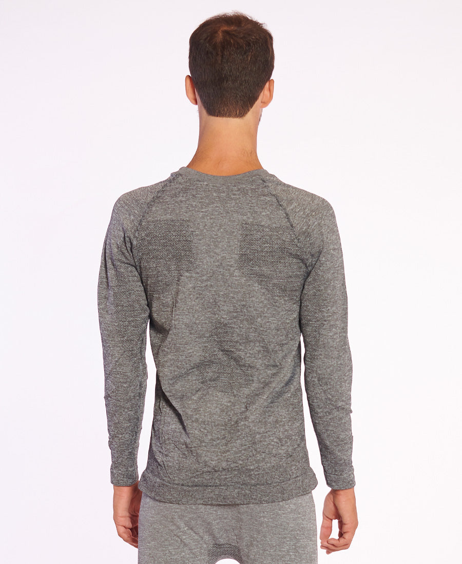 Rip Curl Seamless L5 Thermal Shirt for Men & Women - Lightweight Grey Base Layer for Surfing, Skiing & Outdoor Activities