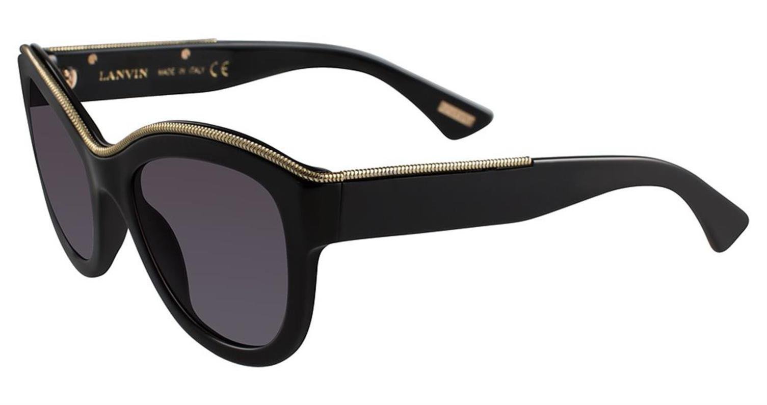 Lanvin SLN 693 Shiny Black 0700 Sunglasses for Women - UV Protection & Polarized Lenses - Perfect for Driving, Beach & Outdoor Activities