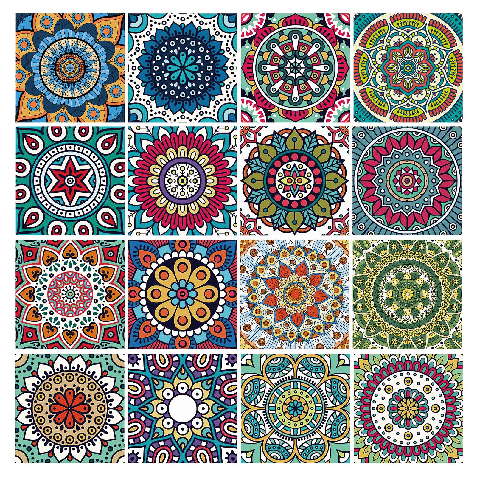 Kakofaci Peel and Stick Tile Stickers - 16 Pcs (6x6 Inch) Self-Adhesive Vinyl Backsplash for Kitchen, Bathroom & Home Decor | Easy DIY Wall Tile Upgrade for Countertops, Cabinets & Furniture