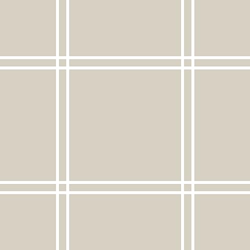 17 - Modern Plaid - Stone/White (No Comforter)