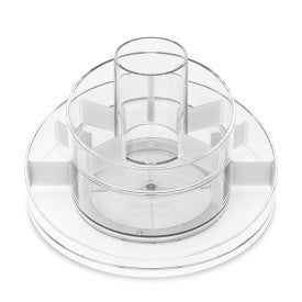 Casada Cosmetic Organizer - 3-Tier Makeup Storage Box with Mirror | Travel Vanity Case for Bathroom, Bedroom & Dorm | Perfect for Brushes, Lipsticks & Skincare Products