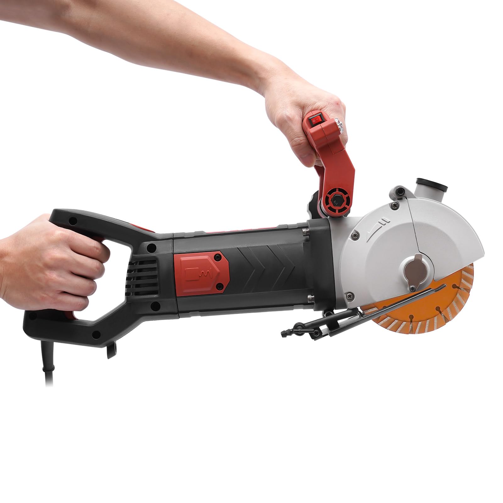 4800W Electric Wall Chaser Concrete Cutter - 5 Blades Handheld Groove Cutting Machine with 1.65
