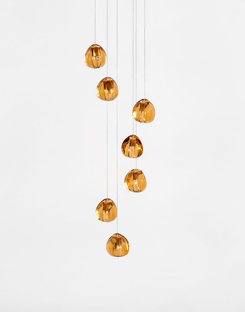 Elegant Crystal Pendant Light - Modern Chandelier for Dining Room, Bedroom & Living Room Decor - Dimmable LED Hanging Lamp for Home & Office Lighting