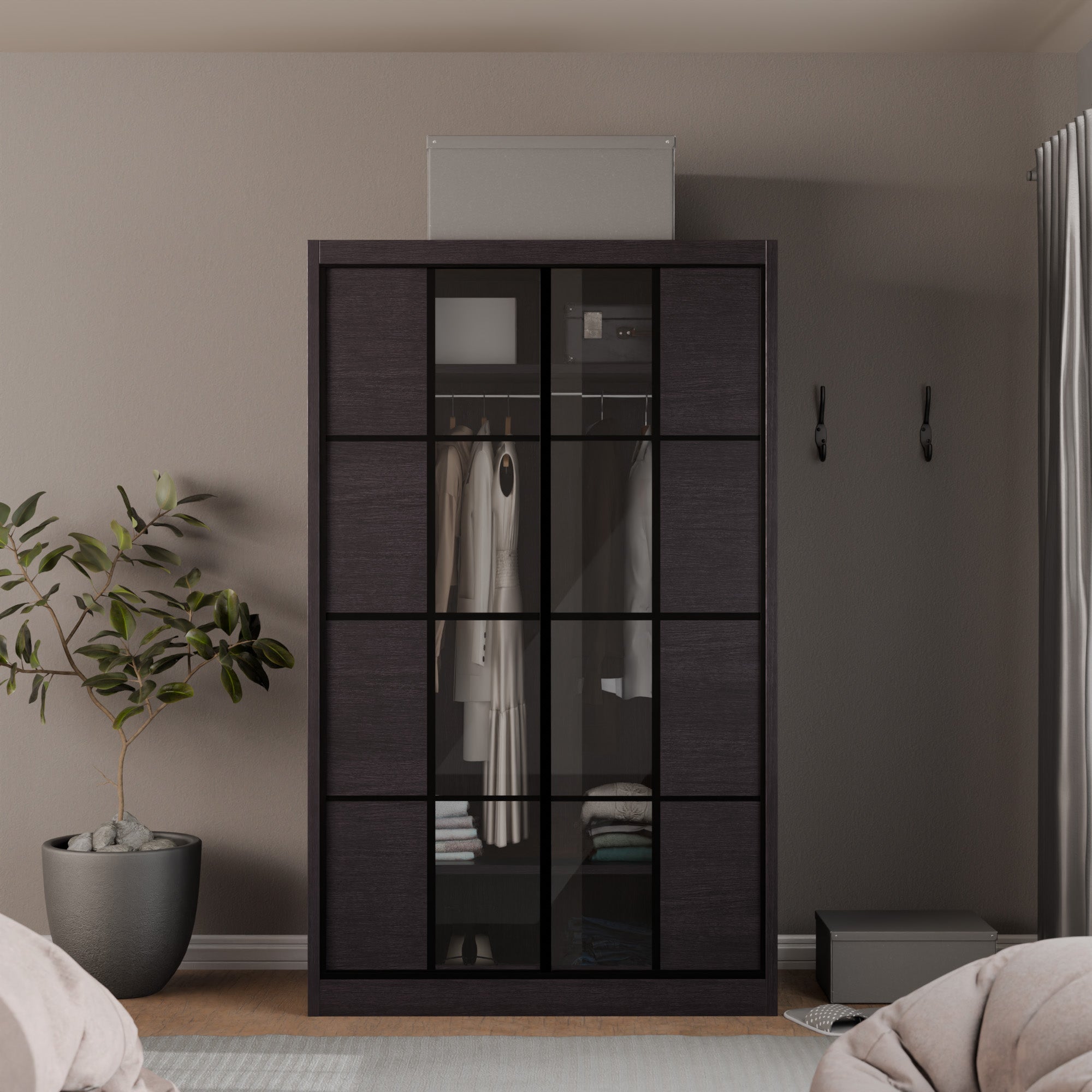 Josie Modular Wardrobe W03 - Customizable Closet Organizer System with Adjustable Shelves & Hanging Rods | Perfect for Bedroom, Walk-in Closet & Apartment Storage Solutions