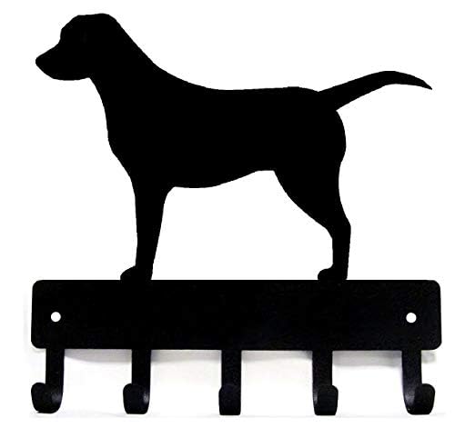 Labrador Retriever Wall Key Holder - 6 Inch Small Key Organizer with 5 Hooks - Handmade in USA - Perfect for Entryway, Kitchen, or Mudroom Organization